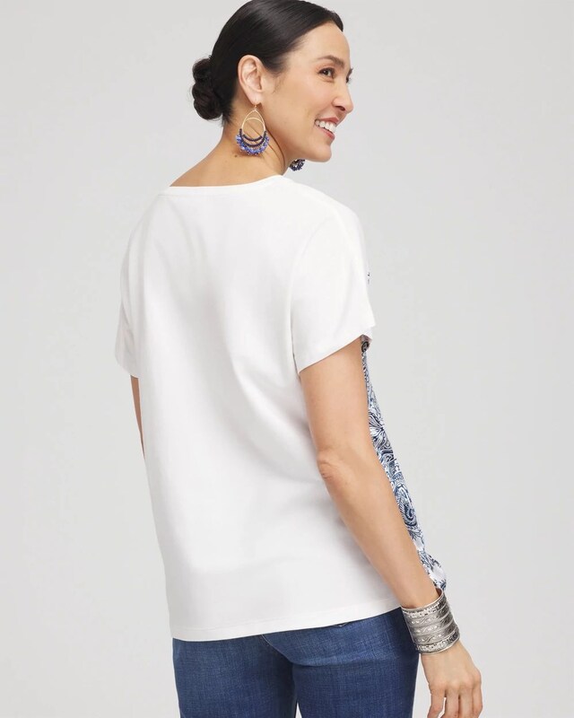 Handkerchief Side-Tie Front Tee - image 3